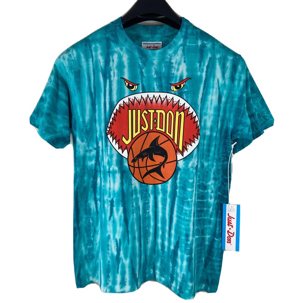 Just Don Basketball Shark Mouth Tie Dye T Shirt Men's Extra Small New $288